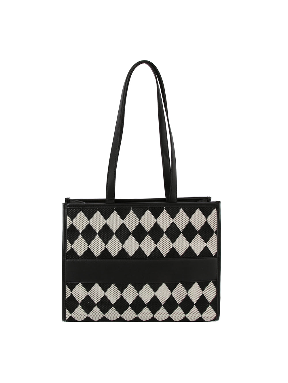 Argyle pattern tote bag by hfstylish