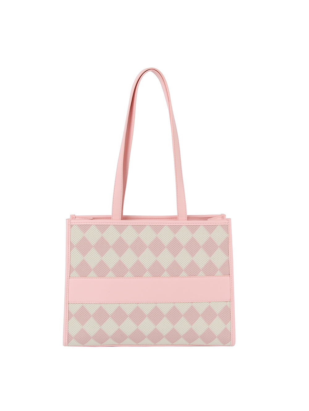 Argyle pattern tote bag by hfstylish