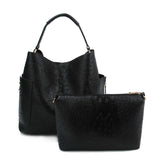 Women Crocodile Pattern Top Handle Satchel Bag by hfstylish