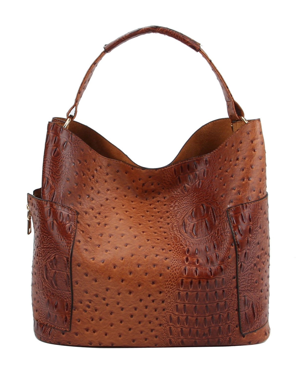 Women Crocodile Pattern Top Handle Satchel Bag by hfstylish