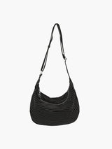 Striped Hobo Handbag by hfstylish