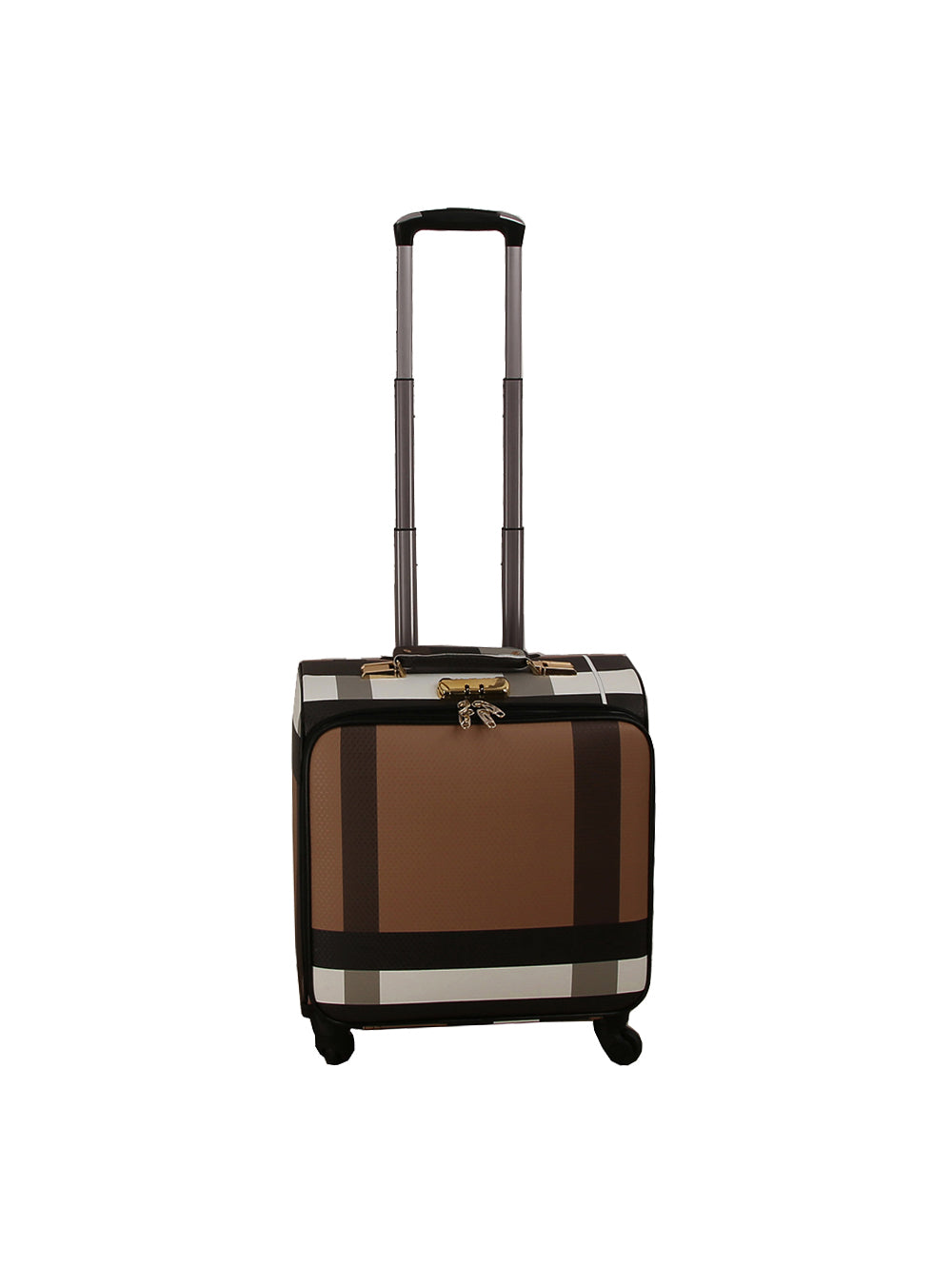 Square checkered pattern luggage travel bag by hfstylish