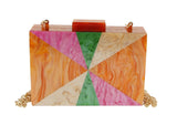 Multi Color Acrylic Evening Cocktail Clutch Purse by hfstylish