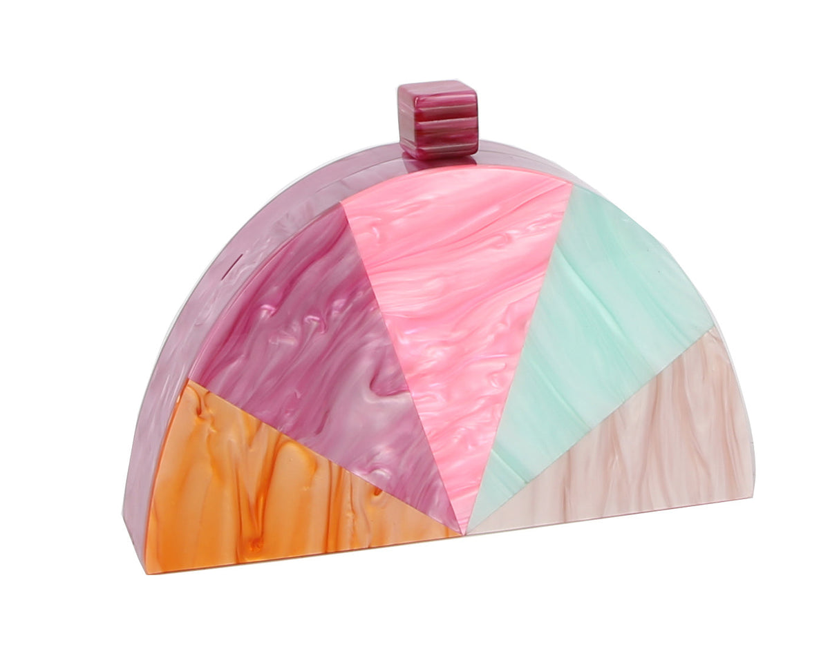 Multi Color Acrylic Clutch Wedding Evening Purse by hfstylish