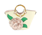 Women Flower Satchel Evening Purse Handbag by hfstylish