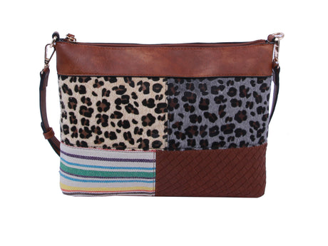 Cow Leo Printed Crossbody Shoulder Handbag by hfstylish