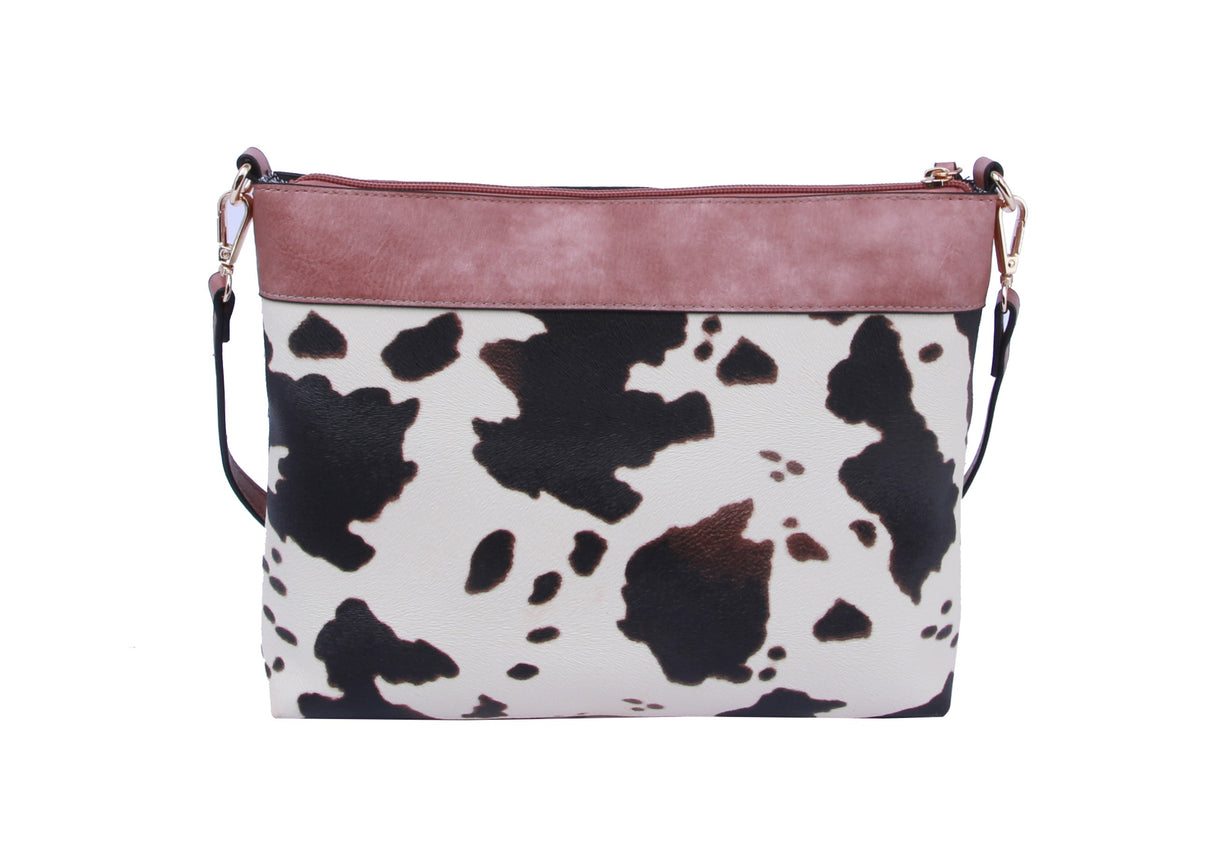 Cow Leo Printed Crossbody Shoulder Handbag by hfstylish