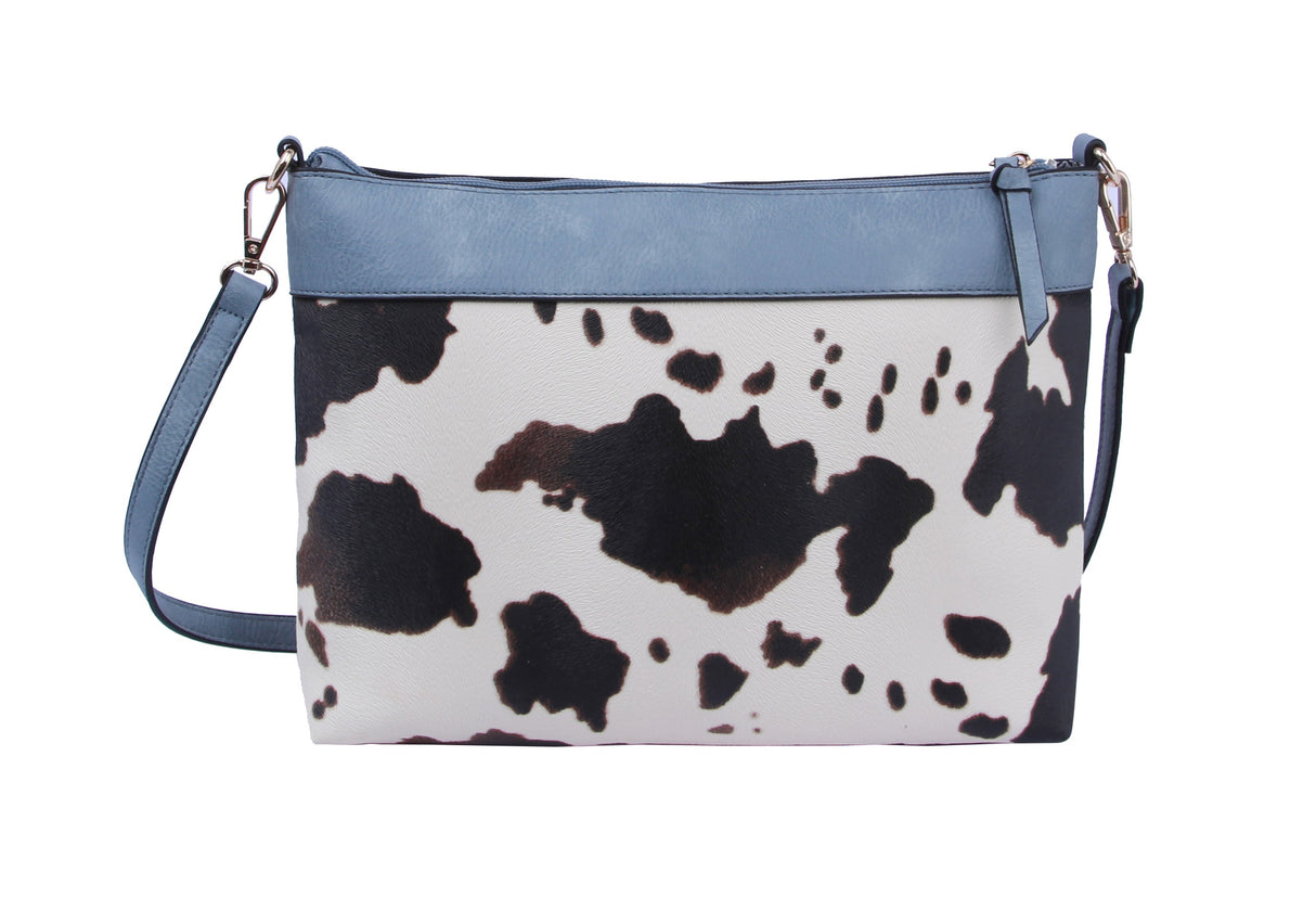 Cow Leo Printed Crossbody Shoulder Handbag by hfstylish