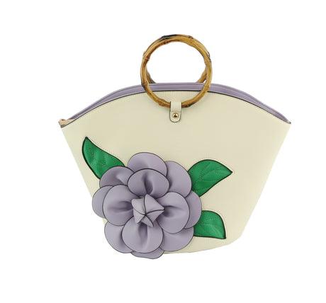 Women Flower Satchel Evening Purse Party Bag by hfstylish