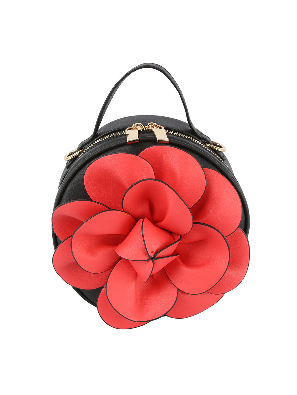 Raised Flower Petite Handbag by hfstylish