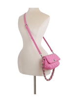 Small chain handle soft leather handbag by Handbag Factory