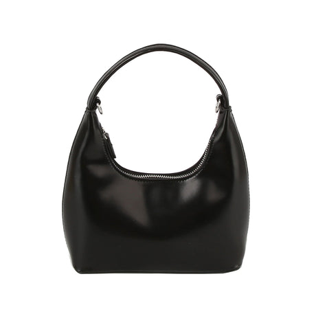 Shiny leather hobo with crossbody strap by Handbag Factory