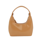 Shiny leather hobo with crossbody strap by Handbag Factory