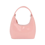 Shiny leather hobo with crossbody strap by Handbag Factory