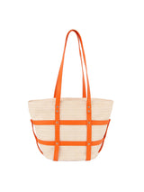 Woven Straw and Faux Leather Beach Tote by hfstylish