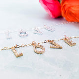 LOVE Crystal Choker Necklace by Salt and Sparkle