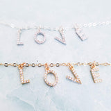 LOVE Crystal Choker Necklace by Salt and Sparkle