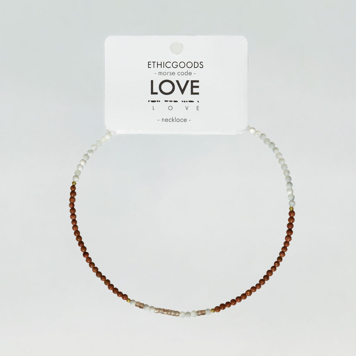 Morse Code Necklace: LOVE by ETHICGOODS