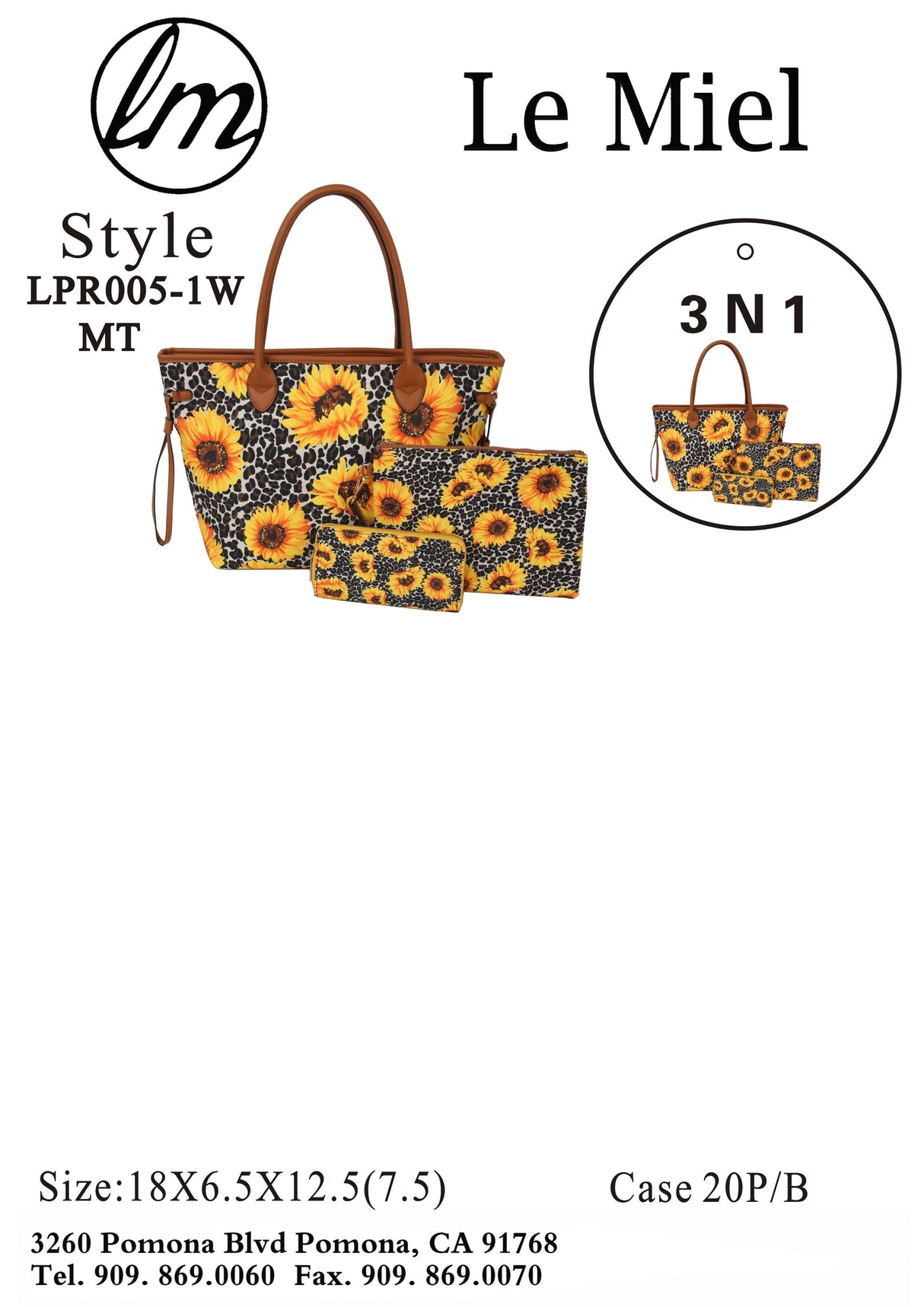 Tote Sunflower Print Shoulder Handbag by hfstylish