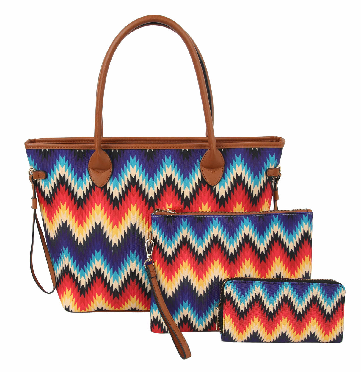 Zig Zag Print Tote Shoulder Hoho Handbag by hfstylish