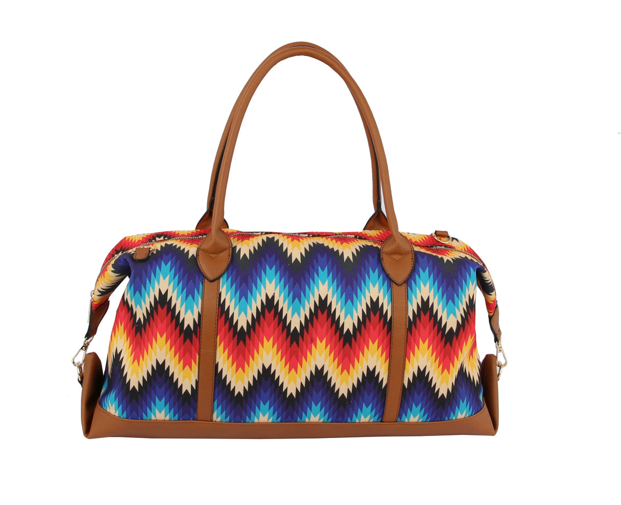 Rainbow with Zig Zag Lines Luggage Bag for Women by hfstylish