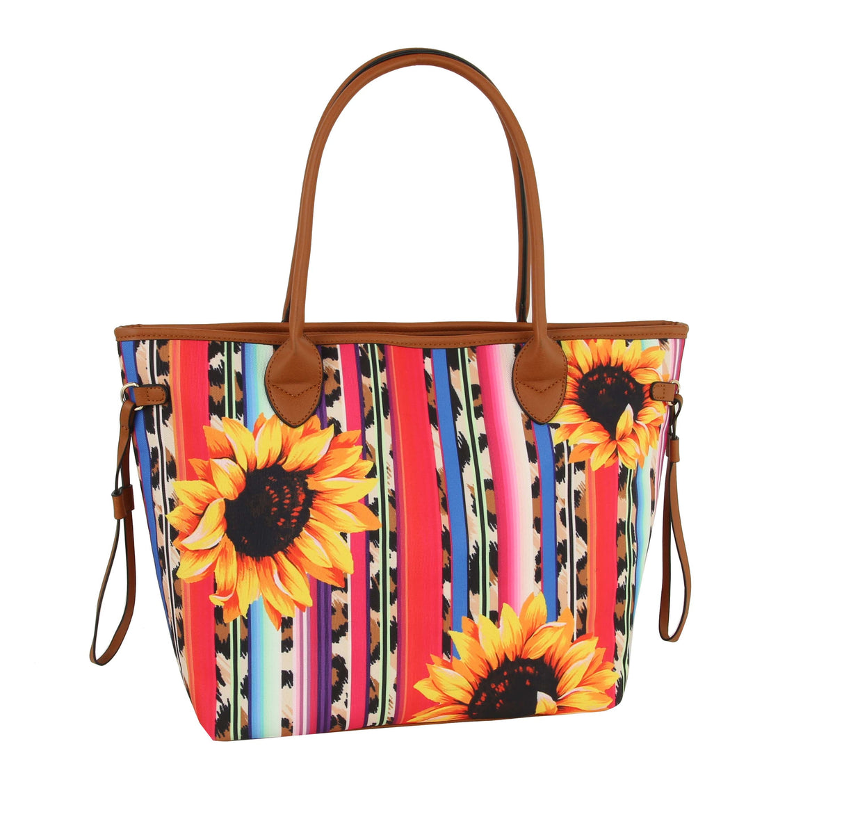 Big Sunflower Rainbow Tote Shoulder  Hobo Handbag by hfstylish