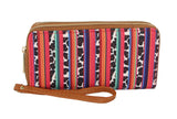 MULTI COLORED ZIG ZAG JAGUAR SUNFLOWER PRINT WALLET by hfstylish