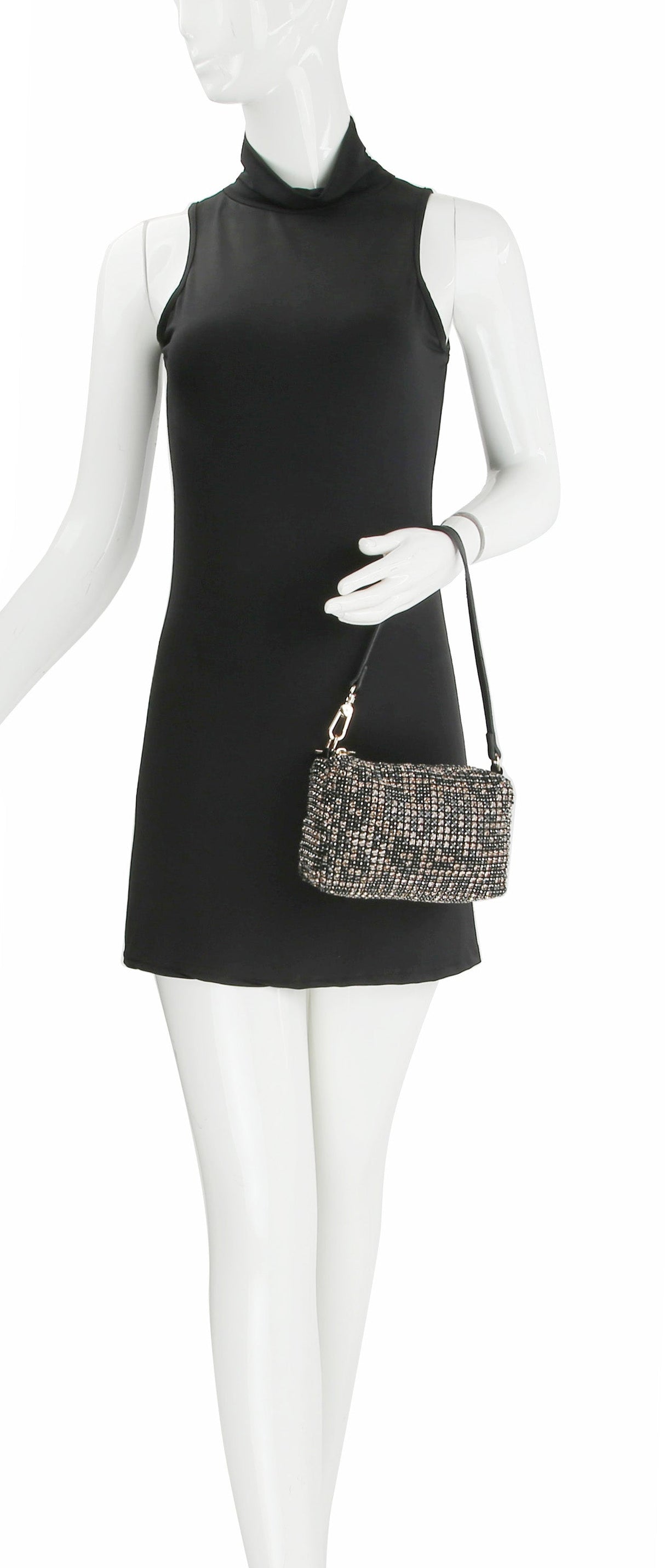 Women Rhinestone Crossbody Shoulder Handbag by hfstylish