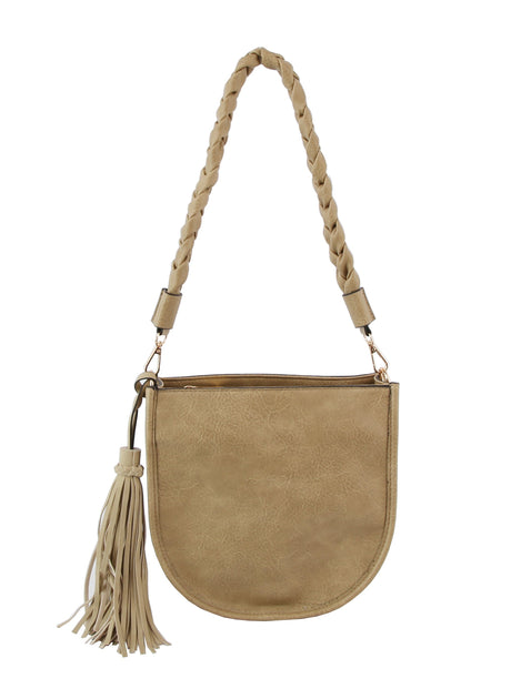 Lightweight Small Shoulder Purse with Tassel by hfstylish