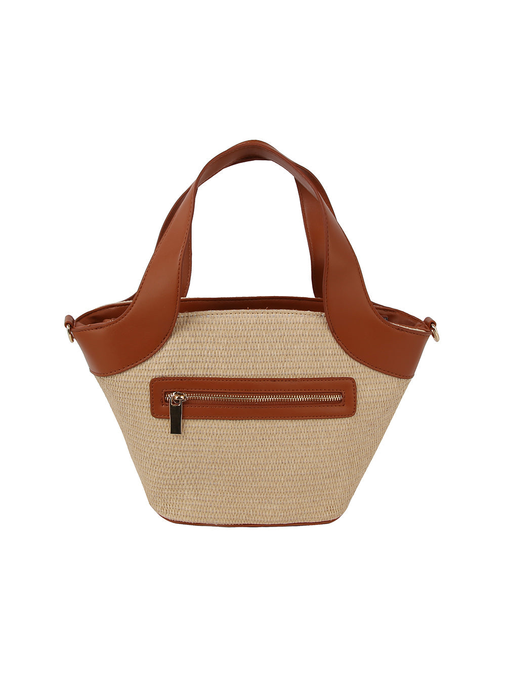 Color point leather handle straw tote by hfstylish