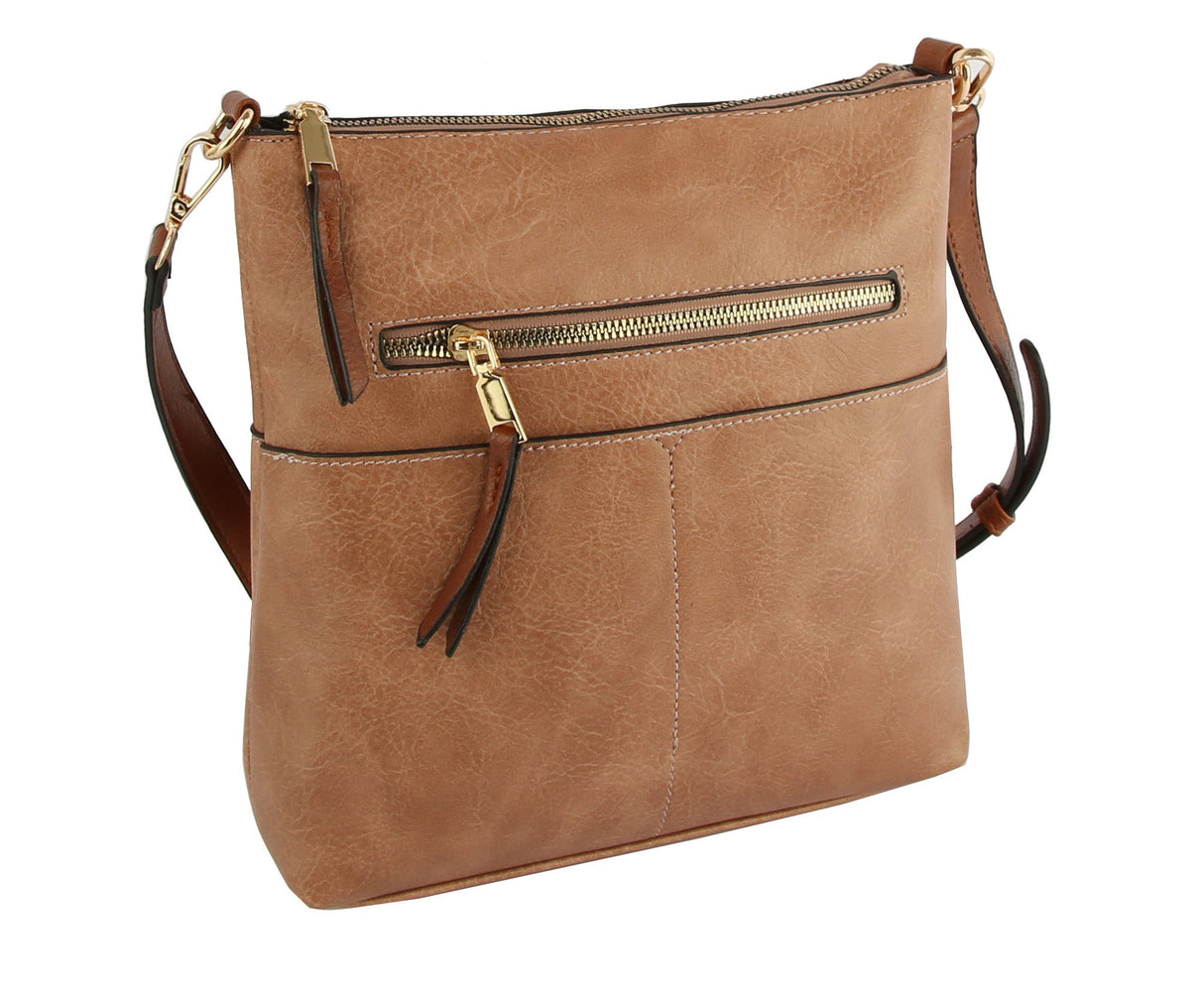 Classic Front Pocket Crossbody Sling by hfstylish