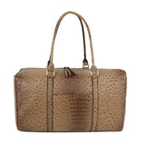 Ostrich Croc Duffle Bag by hfstylish