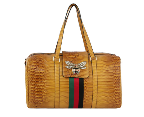 Women Crocodile Loe Travel Duffel Luggage by hfstylish