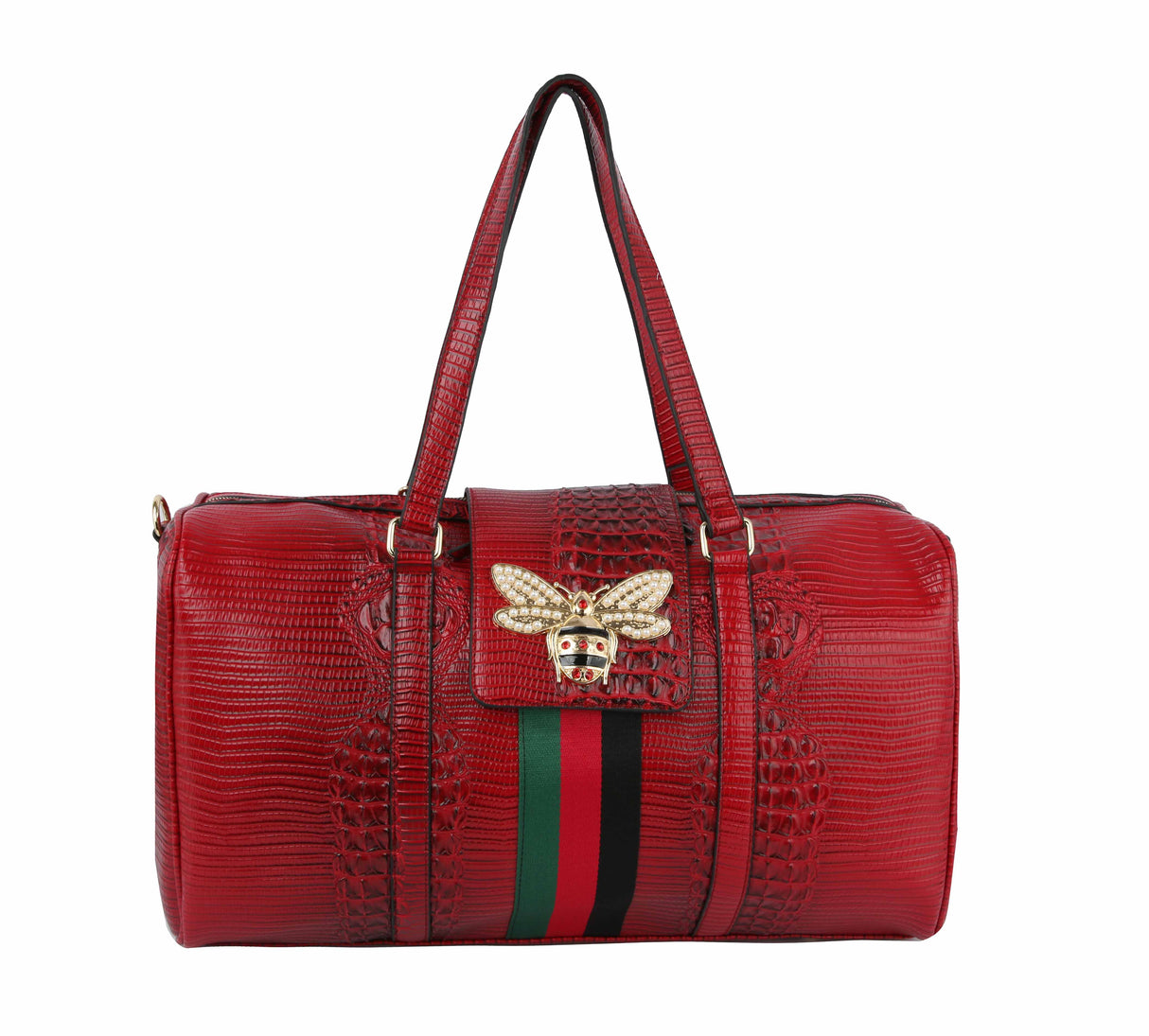 Women Crocodile Loe Travel Duffel Luggage by hfstylish