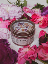 LOVE NOTES Rose + Pink Salt Candle by Ash & Rose