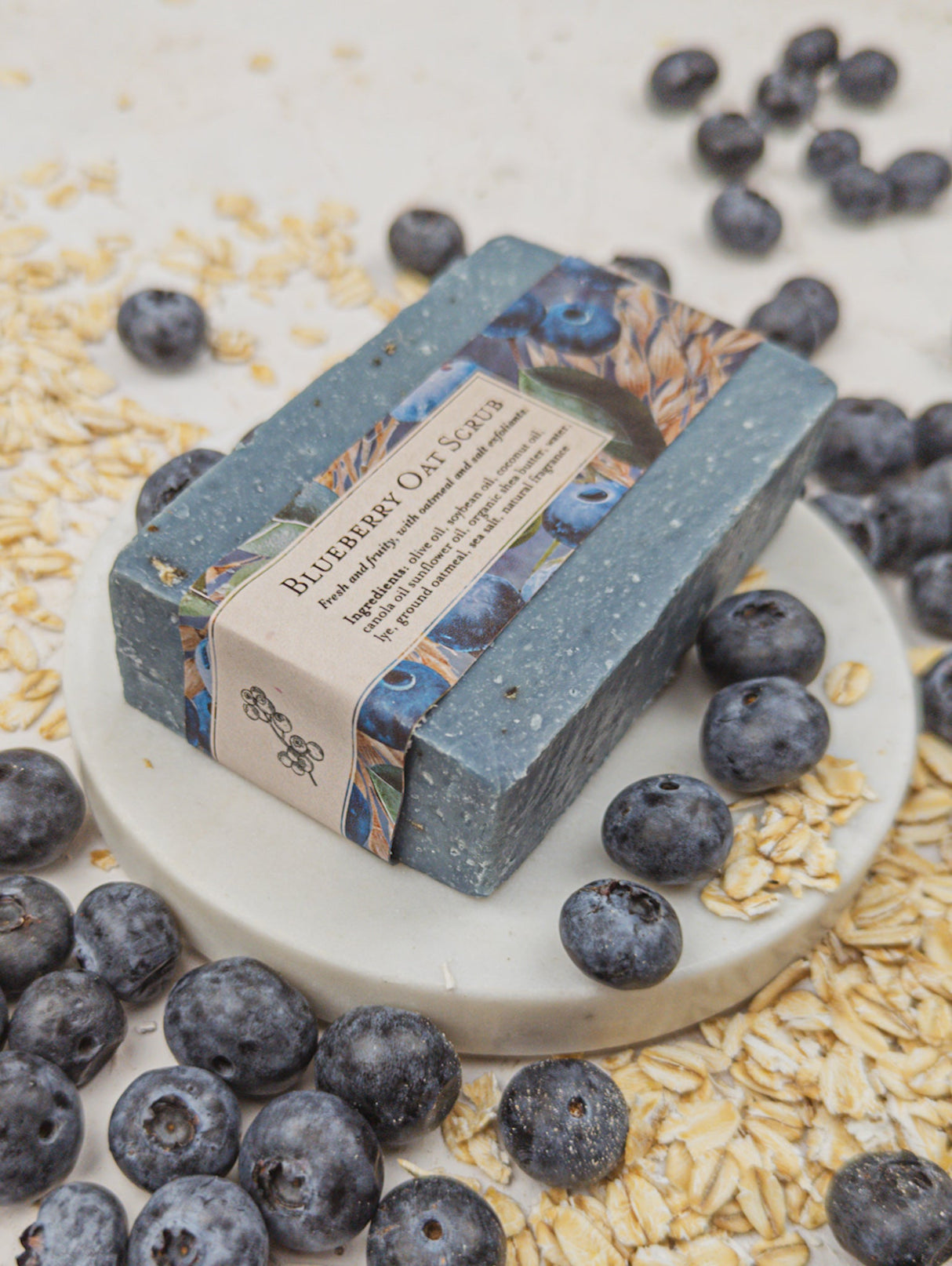 Blueberry Oat Soap Scrub Bar by Ash & Rose