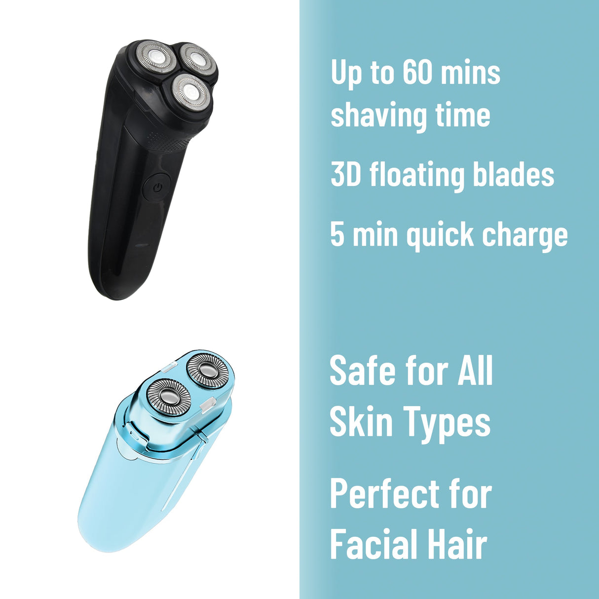 Ultimate Shaving Power Bundle: Mario Lopez Men's Rechargeable Electric Shaver & Painless Electric Shaver by Pursonic