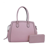 2 TONED SATCHEL WITH MATCHING WALLET by hfstylish