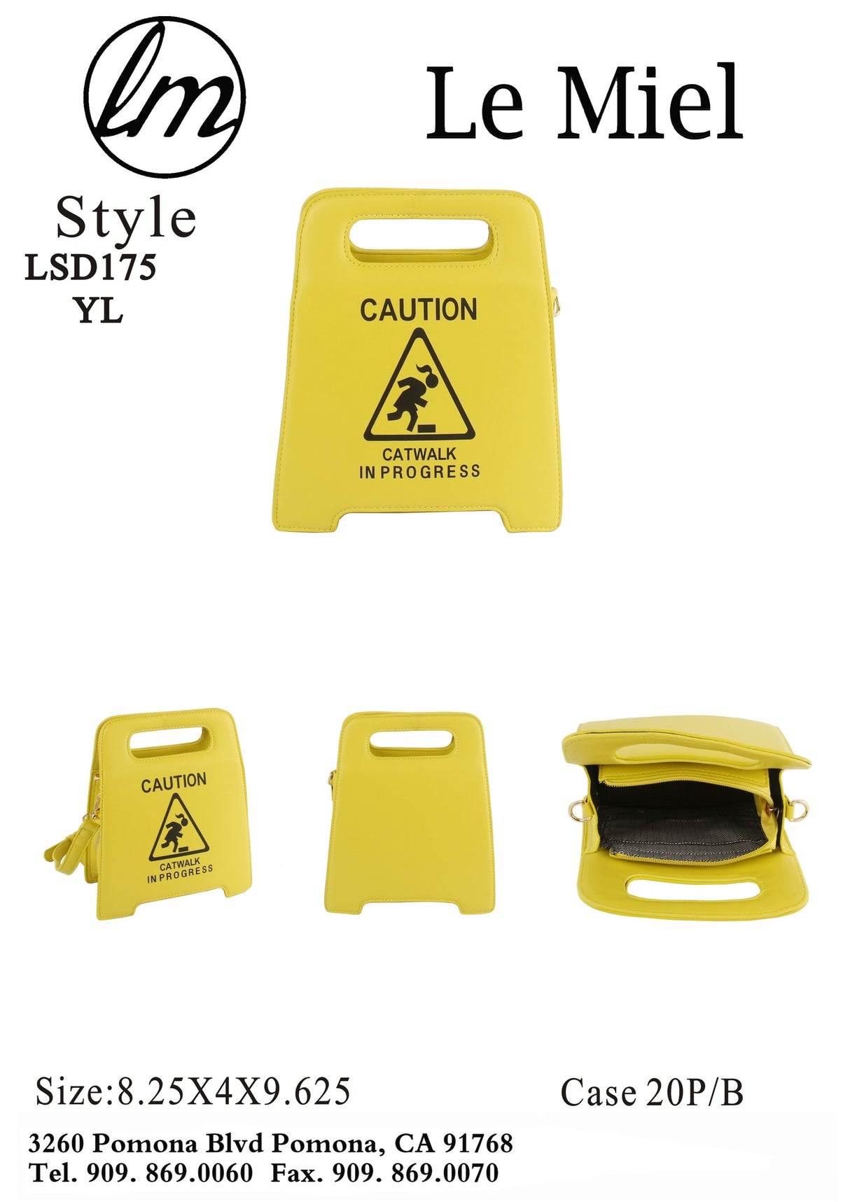 Caution Sign Purse Shoulder Crossbody Bag by hfstylish