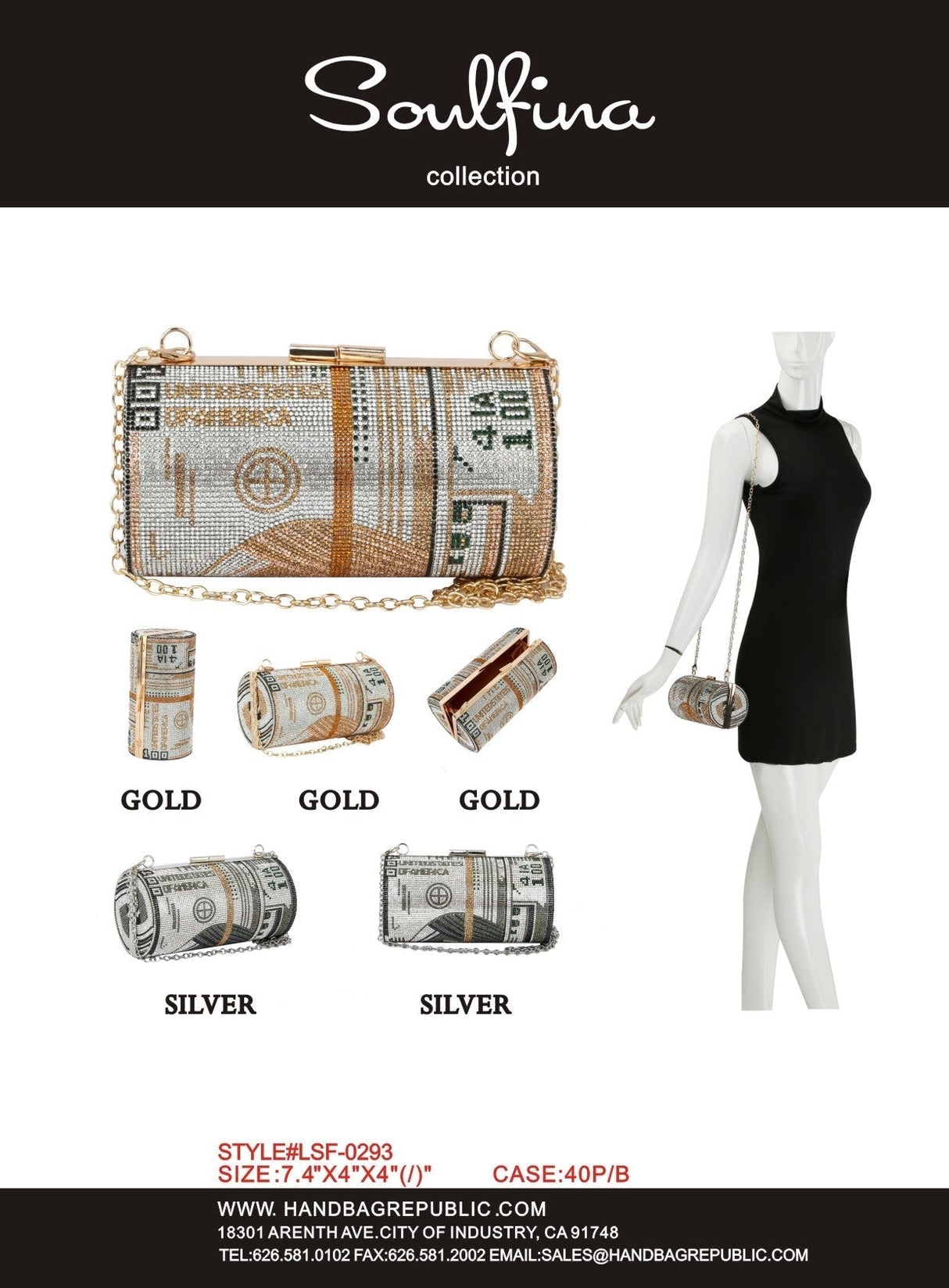 Fashion Bling Money Clutch by hfstylish