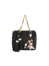 Raised Floral Woven Shoulder Bag by hfstylish