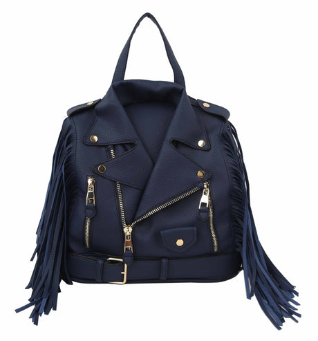 Fringe Motorcycle Jacket Backpack by hfstylish