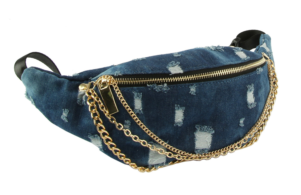 Fanny Pack for women Denim Wash Jean Pack Bag by hfstylish