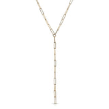 Large Rectangle Link Lariat by eklexic jewelry