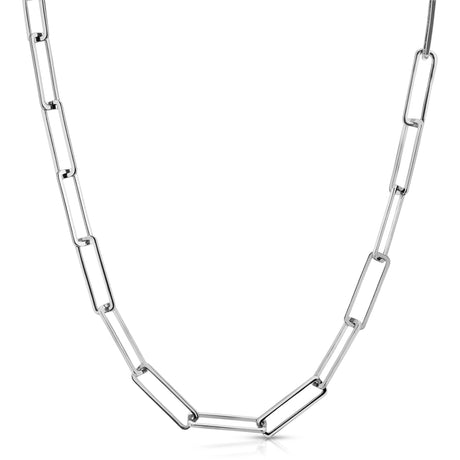 Large Rectangle Link Mask Chain by eklexic jewelry