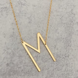 Large Uppercase Sideways Initial Necklace by Salt and Sparkle