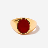 Laurel Red Agate Ring by Little Sky Stone