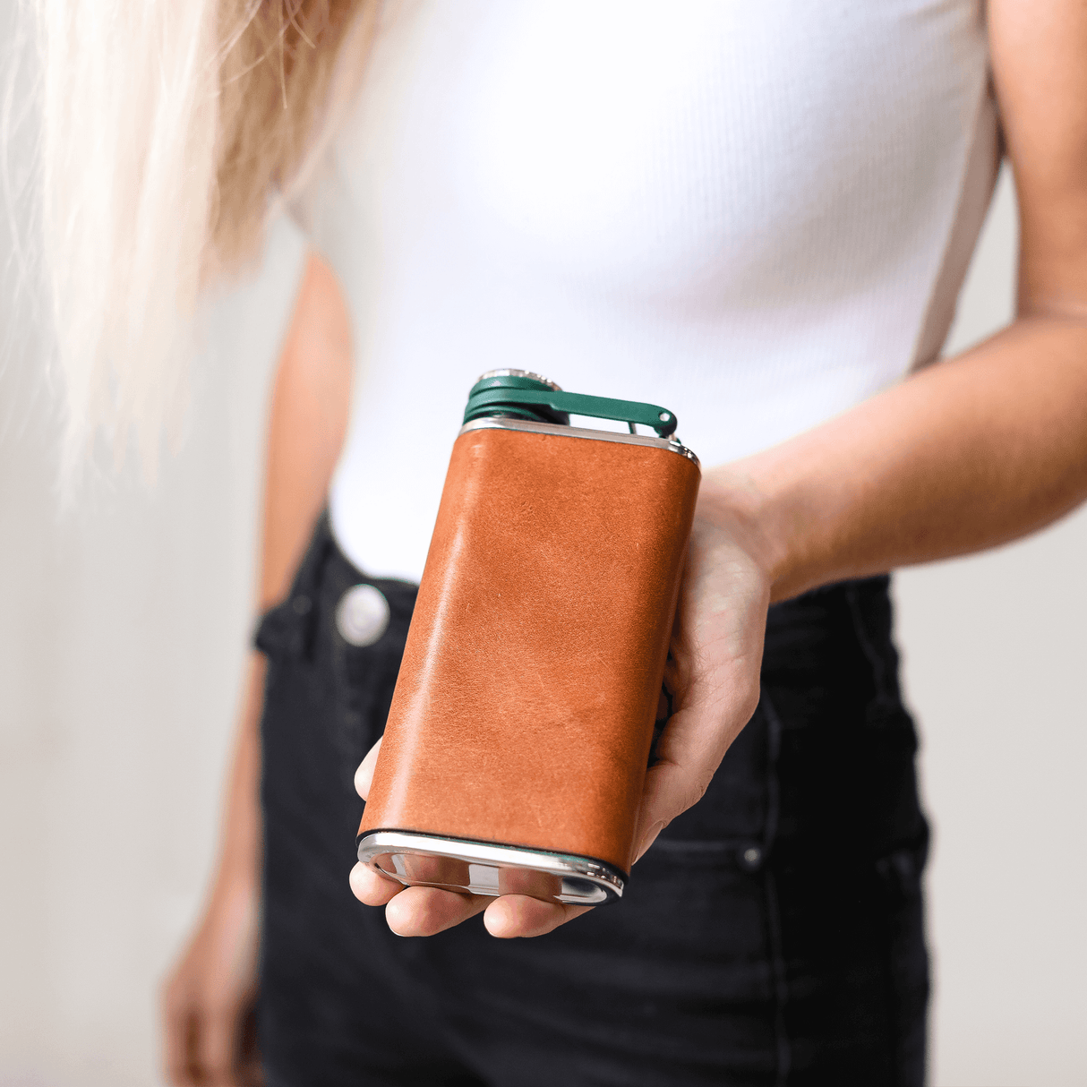 Leather Flask by Lifetime Leather Co