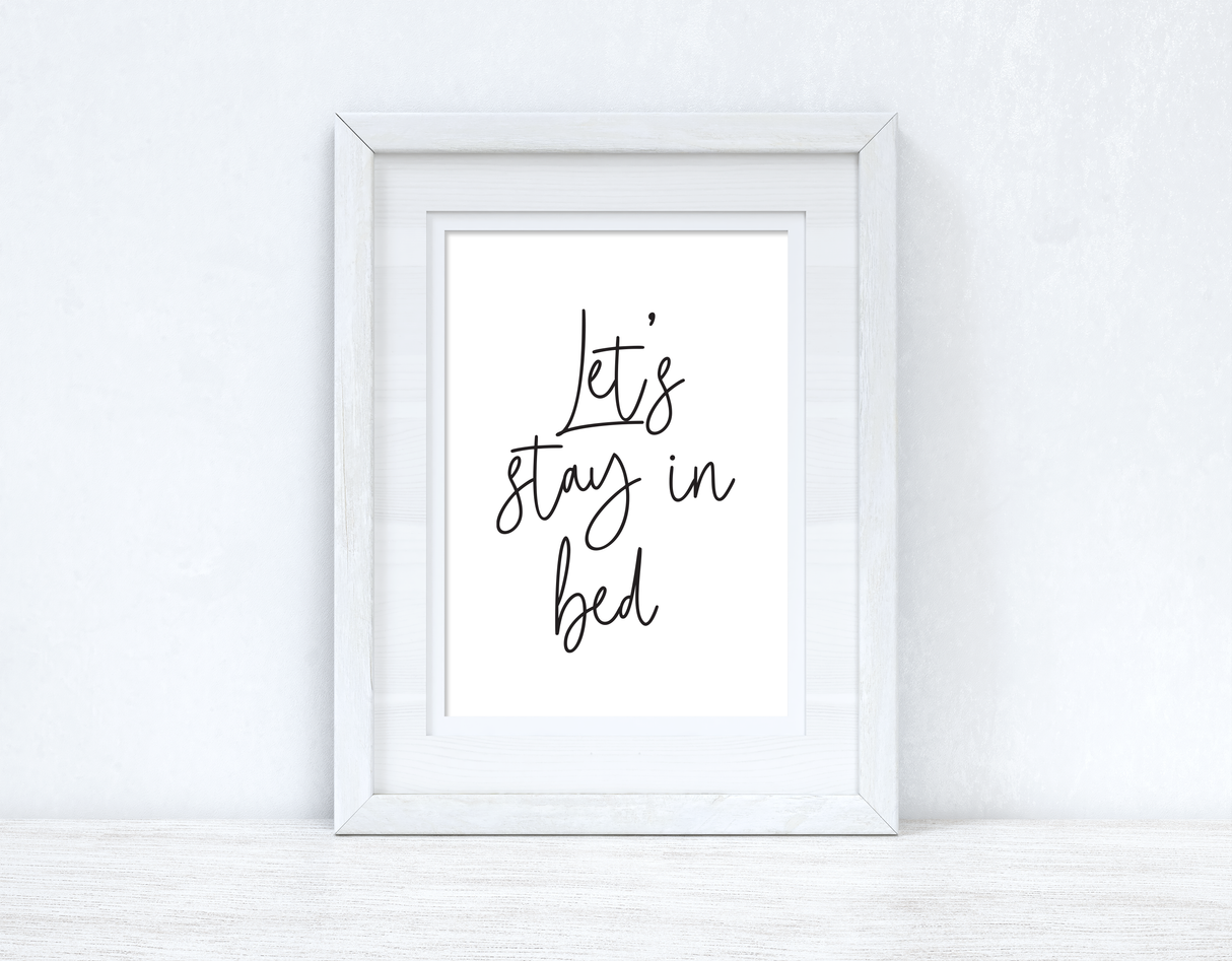 Let's Stay In Bed Autumn Bedroom Seasonal Wall Home Decor Print by WinsterCreations™ Official Store