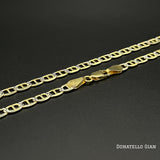 Sterling Silver 925 Mariner Link Chain 2.5MM, 16"-24", Anchor Chain Necklace, Two Tone Italian Made Sterling Silver 925 Unisex Chain by Donatello Gian